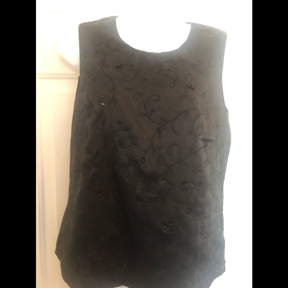 Coldwater Creek Beautiful beaded 2 layer tank